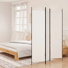 Kamerscherm met ademende stof voor privacy en sfeervolle indeling - Wit / 150 x 200 cm / 3 - Kamerschermen