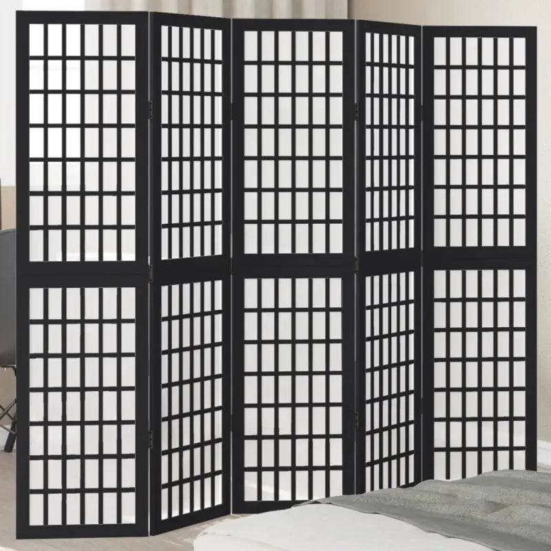 Kamerscherm van massief paulowniahout voor eenvoudig inwendig gebruik - 40 x 160 cm / 5 - Kamerschermen