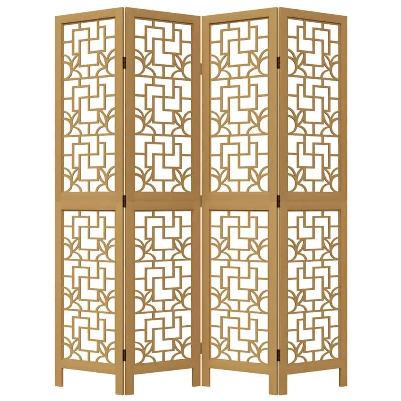 Kamerscherm van massief paulowniahout voor eenvoudig schoon gebruik binnenshuis - Kamerschermen