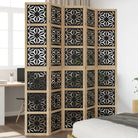 Kamerscherm van massief paulowniahout voor gebruik binnenshuis en eenvoudig schoon - 40 x 220 cm / 5 - Kamerschermen