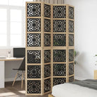 Kamerscherm van massief paulowniahout voor gebruik binnenshuis en eenvoudig schoon - 40 x 220 cm / 4 - Kamerschermen