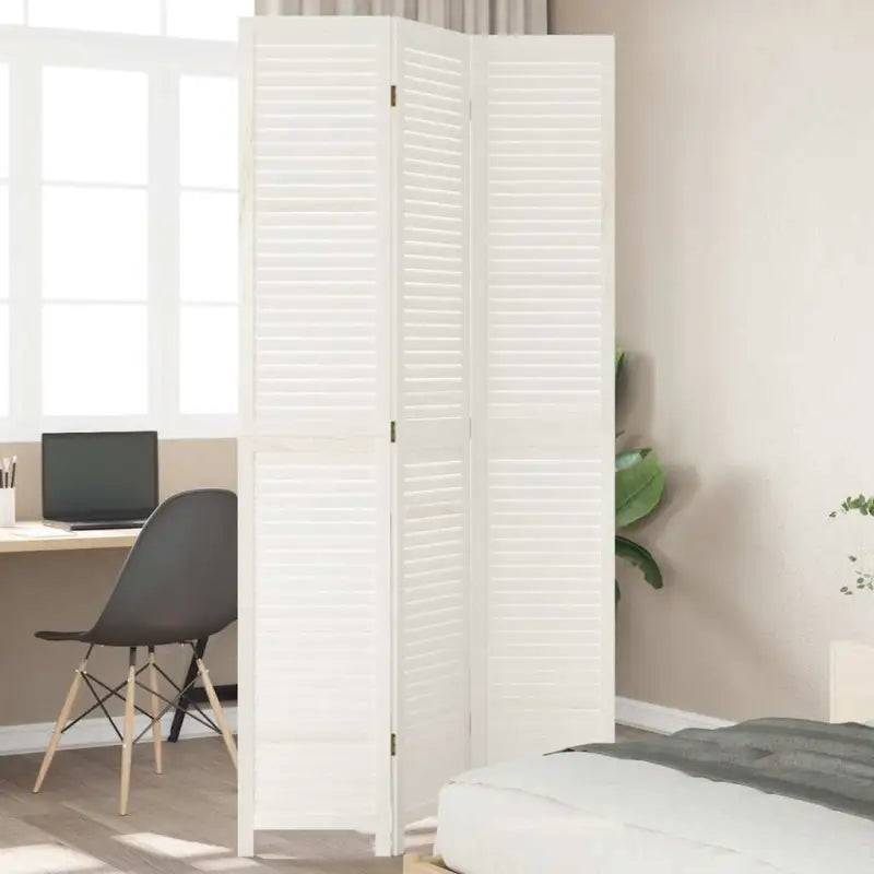 Kamerscherm van massief paulowniahout voor gebruik binnenshuis - 40 x 220 cm / 3 - Kamerschermen