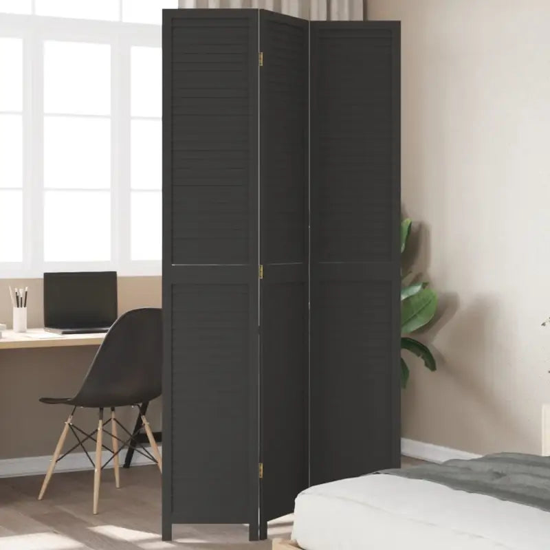 Kamerscherm van massief Paulowniahout voor gebruik binnenshuis - 40 x 220 cm / 3 - Kamerschermen