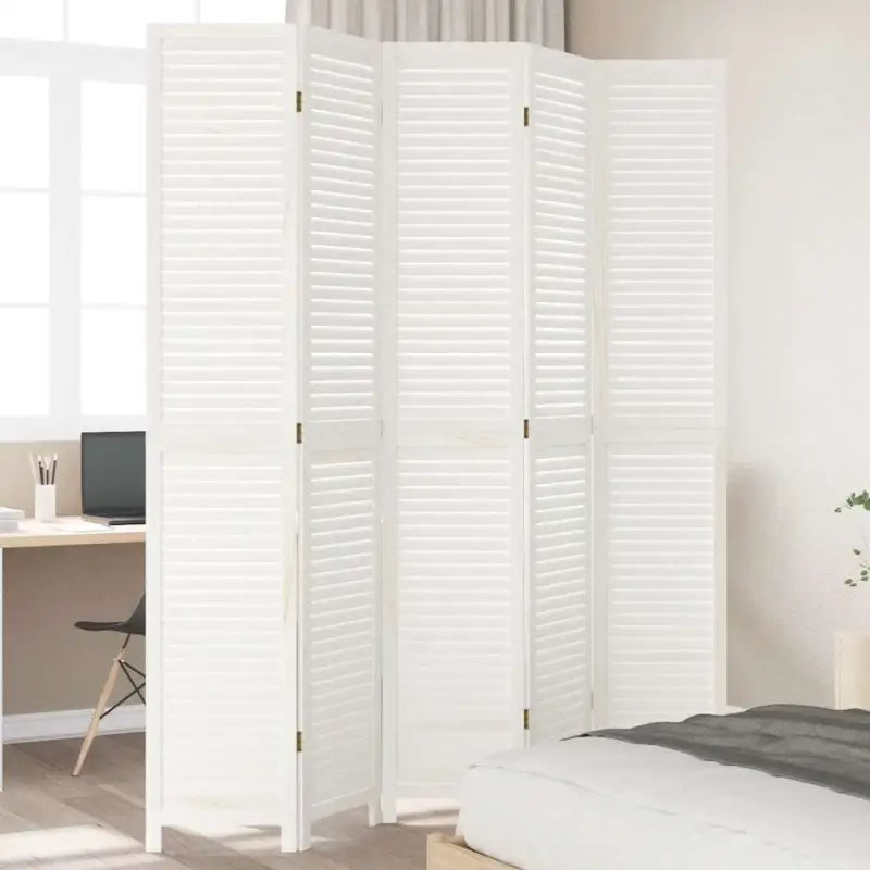 Kamerscherm van massief paulowniahout voor gebruik binnenshuis - 40 x 220 cm / 5 - Kamerschermen