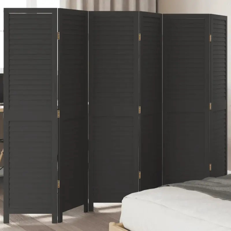Kamerscherm van massief Paulowniahout voor gebruik binnenshuis - 40 x 160 cm / 6 - Kamerschermen