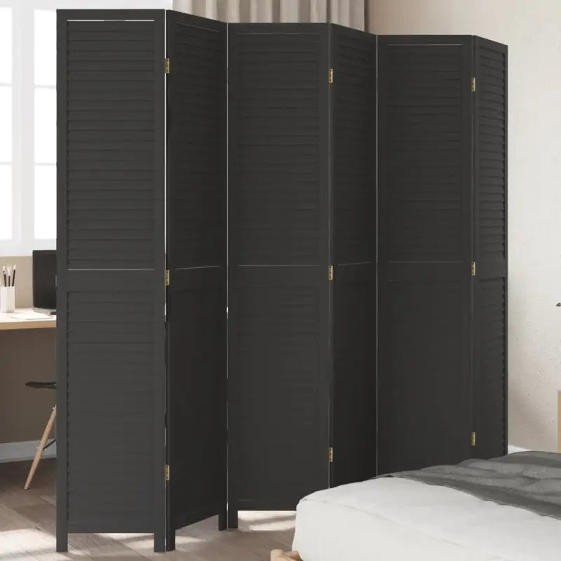 Kamerscherm van massief Paulowniahout voor gebruik binnenshuis - 40 x 200 cm / 6 - Kamerschermen