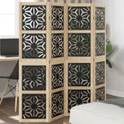 Kamerscherm van massief paulowniahout voor gebruik binnenshuis en eenvoudig schoon - 40 x 160 cm / 4 - Kamerschermen