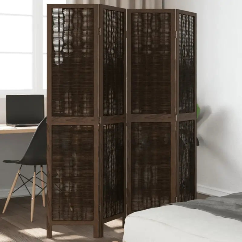 Kamerscherm van wilgentakken voor gebruik binnenshuis met eenvoudig schoon onderhoud - 40 x 180 cm / 4 - Kamerschermen