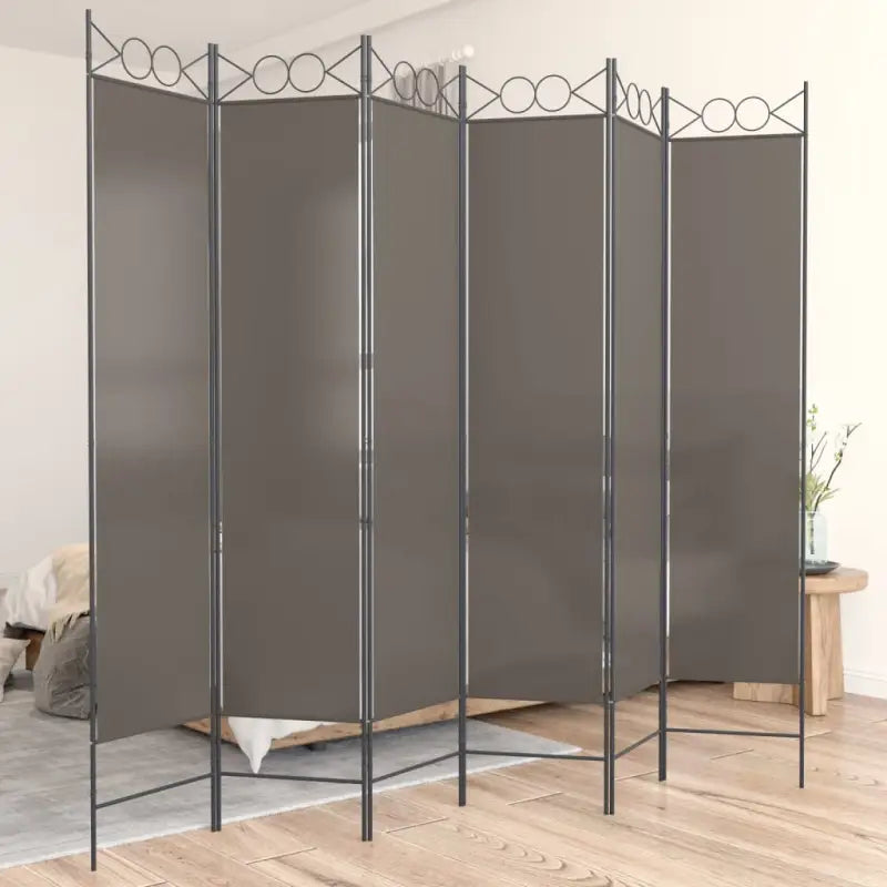 Kamerscherm voor het creëren van privéruimtes in huis - Antraciet / 240 x 220 cm / 6 - Kamerschermen