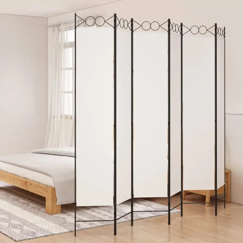 Kamerscherm voor het creëren van privéruimtes in huis - Wit / 240 x 220 cm / 6 - Kamerschermen