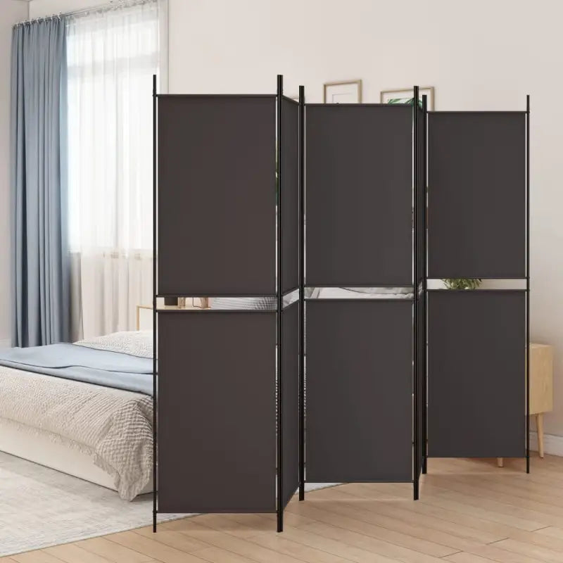 Kamerscherm voor het verdelen en privacy in ruimtes - Bruin / 250 x 200 cm / 5 - Kamerschermen