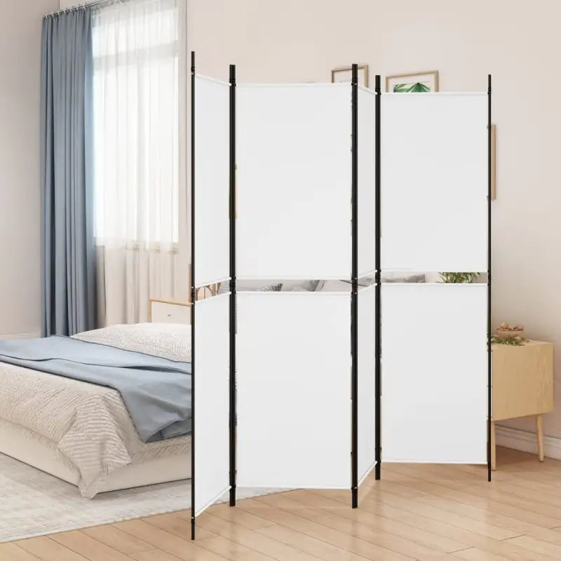 Kamerscherm voor het verdelen en privacy in ruimtes - Wit / 200 x 180 cm / 4 - Kamerschermen