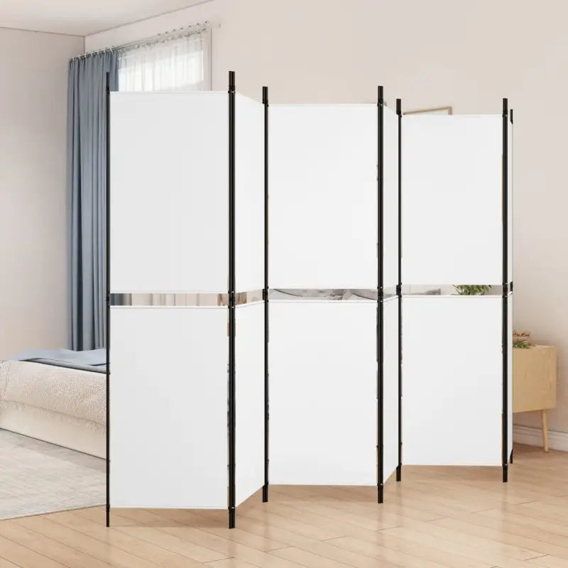 Kamerscherm voor het verdelen en privacy in ruimtes - Wit / 300 x 180 cm / 6 - Kamerschermen