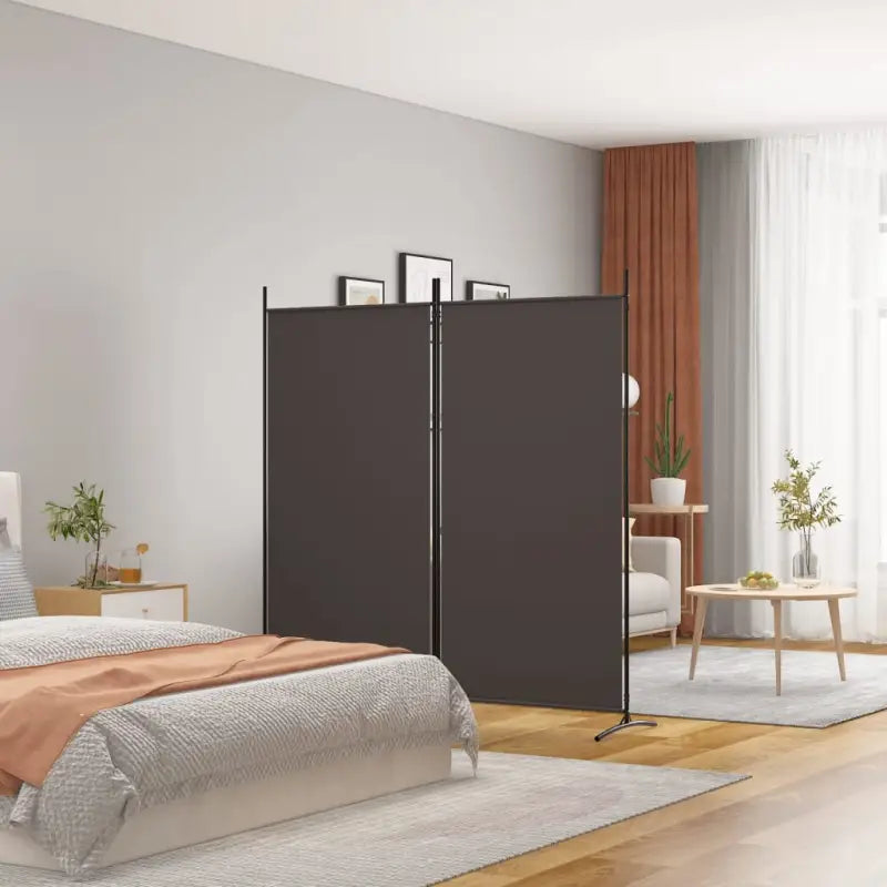 Kamerscherm voor het verdelen van een kamer en privacy - Bruin / 175 x 180 cm - Kamerschermen