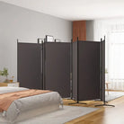 Kamerscherm voor het verdelen van een kamer en privacy - Bruin / 520 x 180 cm - Kamerschermen