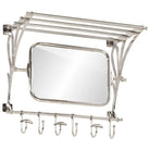 Kapstokken met spiegel en kleerhangers voor badkamer en garderobe - 66 x 38 x 61 cm / 1 - Kapstokken