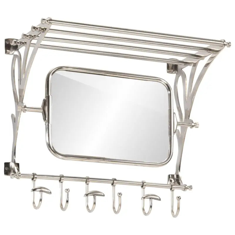 Kapstokken met spiegel en kleerhangers voor badkamer en garderobe - 66 x 38 x 61 cm / 1 - Kapstokken