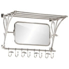 Kapstokken met spiegel en kleerhangers voor badkamer en garderobe - 81 x 38 x 60 cm / 1 - Kapstokken