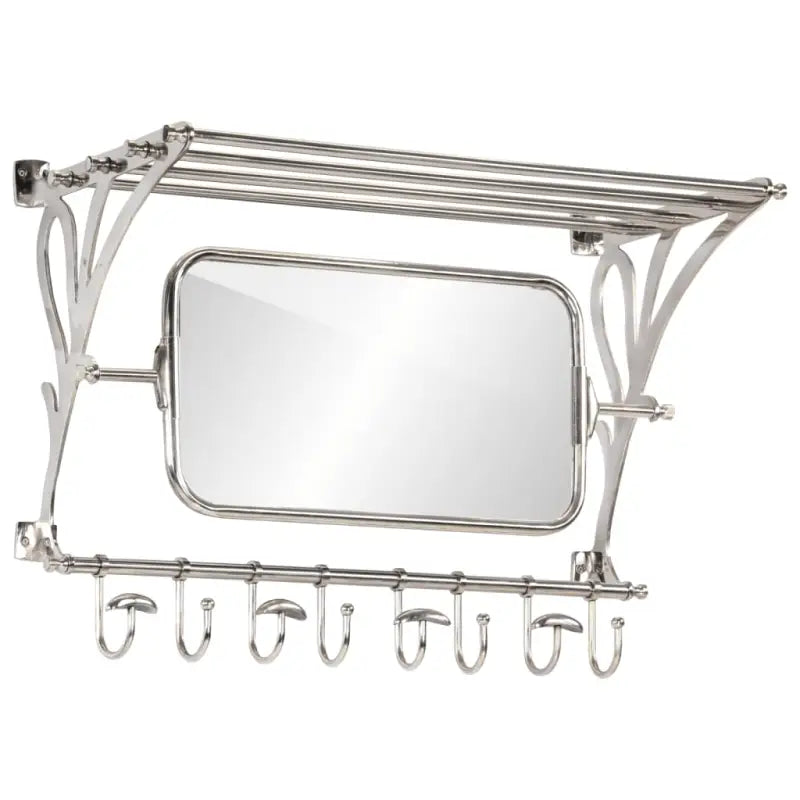 Kapstokken met spiegel en kleerhangers voor badkamer en garderobe - 81 x 38 x 60 cm / 1 - Kapstokken