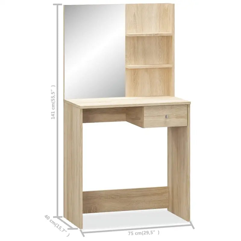 Kaptafel 75X40X141 Cm Bewerkt Hout Kleurig