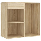Kaptafel Met 2Kastjes En Led's Bewerkt Hout Sonoma Eikenkleurig