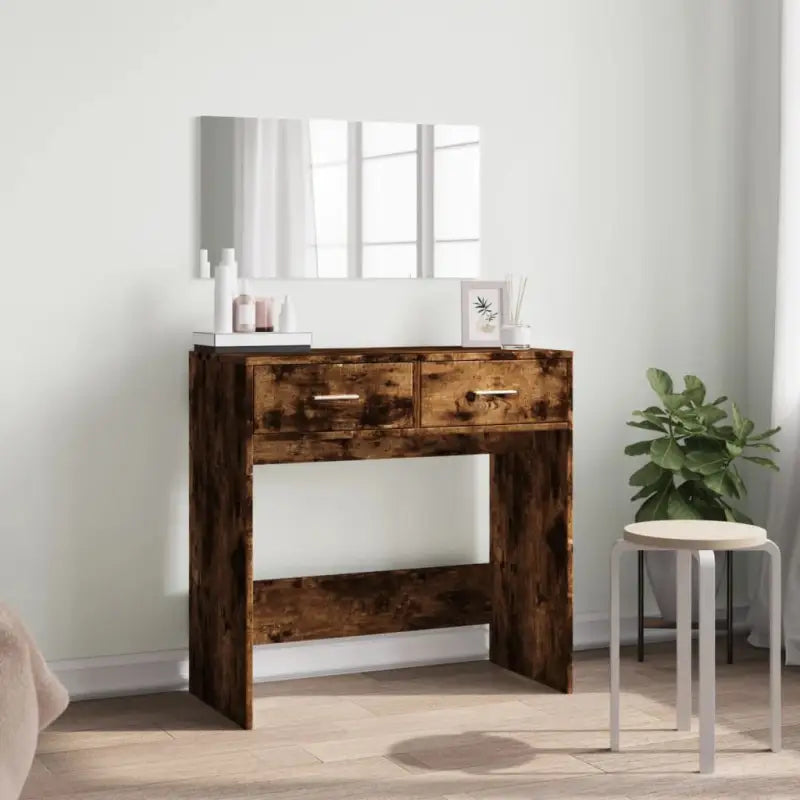 Kaptafel Met Spiegel 80X39X80 Cm Kleurig
