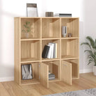 kenkast van bewerkt hout met klassiek en strak ontwerp - Sonoma eiken / 1 - Boekenkasten