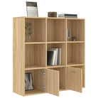 kenkast van bewerkt hout met klassiek en strak ontwerp - Sonoma eiken / 1 - Boekenkasten