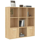 kenkast van bewerkt hout met klassiek en strak ontwerp - Sonoma eiken / 1 - Boekenkasten