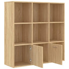 kenkast van bewerkt hout met klassiek en strak ontwerp - Sonoma eiken / 1 - Boekenkasten