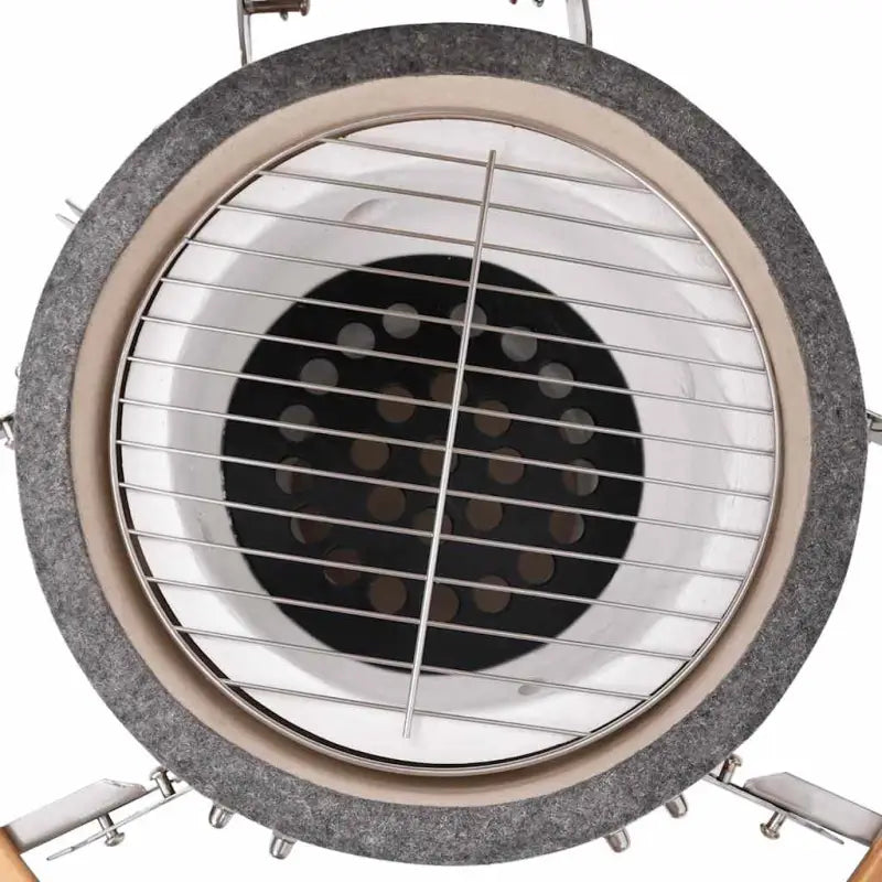Keramische Kamado Grill met ingebouwde thermometer en mooie buitenafwerking - Barbecues