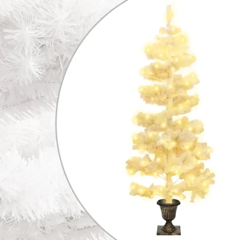 Kerstboom met spiraal ontwerp en verschillende lichteffecten - Wit / 120 x 65 cm / 1 - Kerstbomen