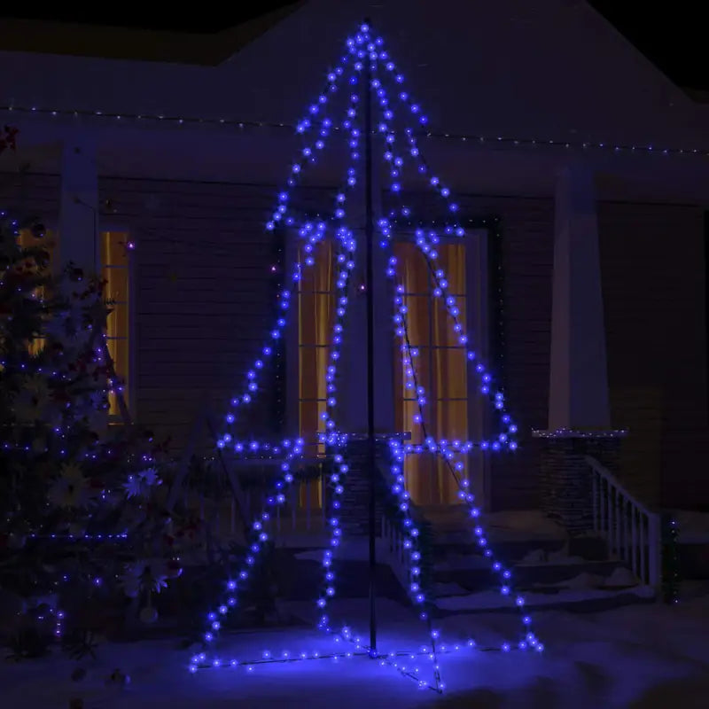 Kerstkegelboom met krachtige LED’s voor sfeervolle versiering - Blauw / 220 x 120 cm / 1 - Kerstbomen