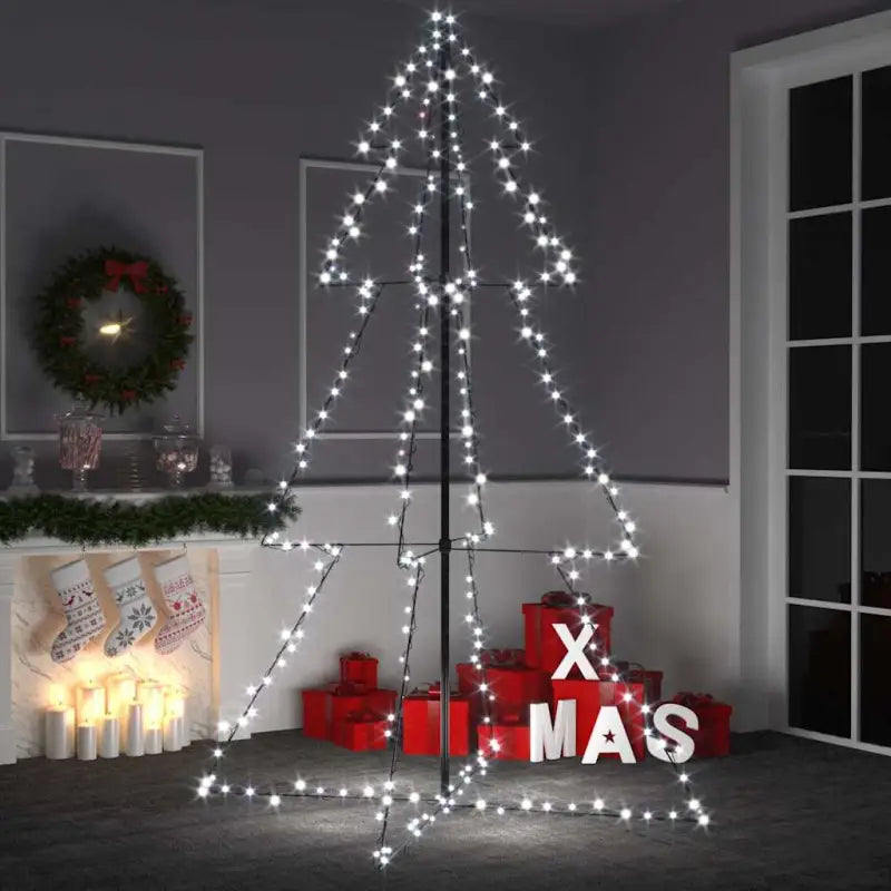 Kerstkegelboom met krachtige LED’s voor sfeervolle versiering - Koudwit / 180 x 118 cm / 1 - Kerstbomen