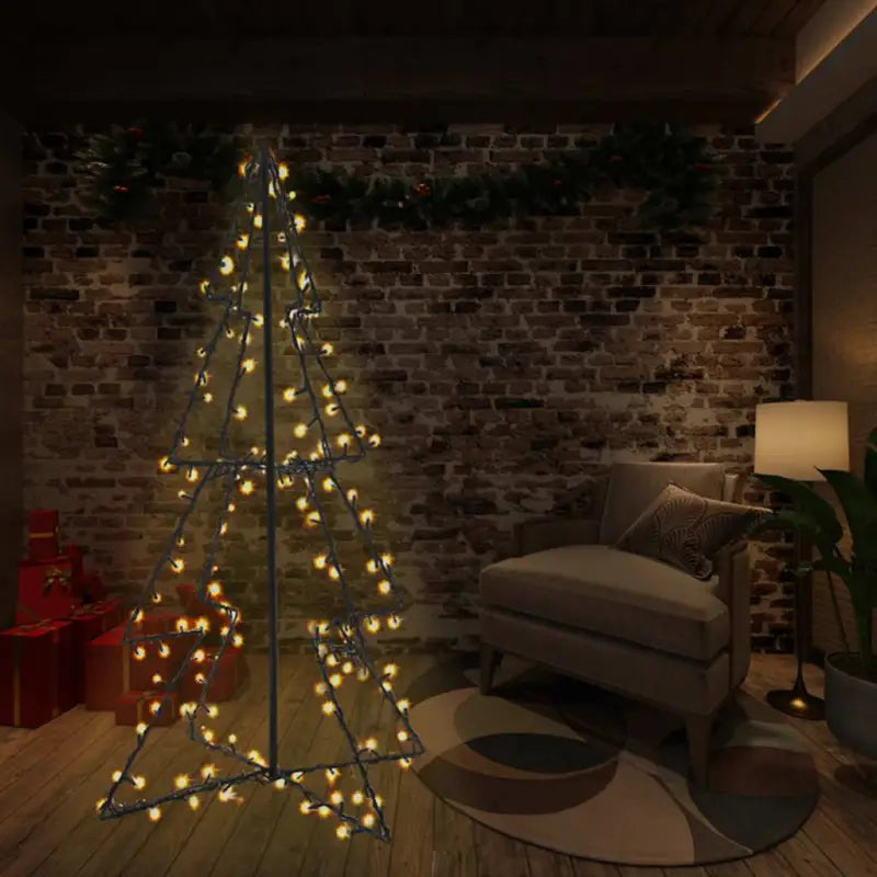 Kerstkegelboom met krachtige LED’s voor sfeervolle versiering - Warmwit / 150 x 115 cm / 1 - Kerstbomen