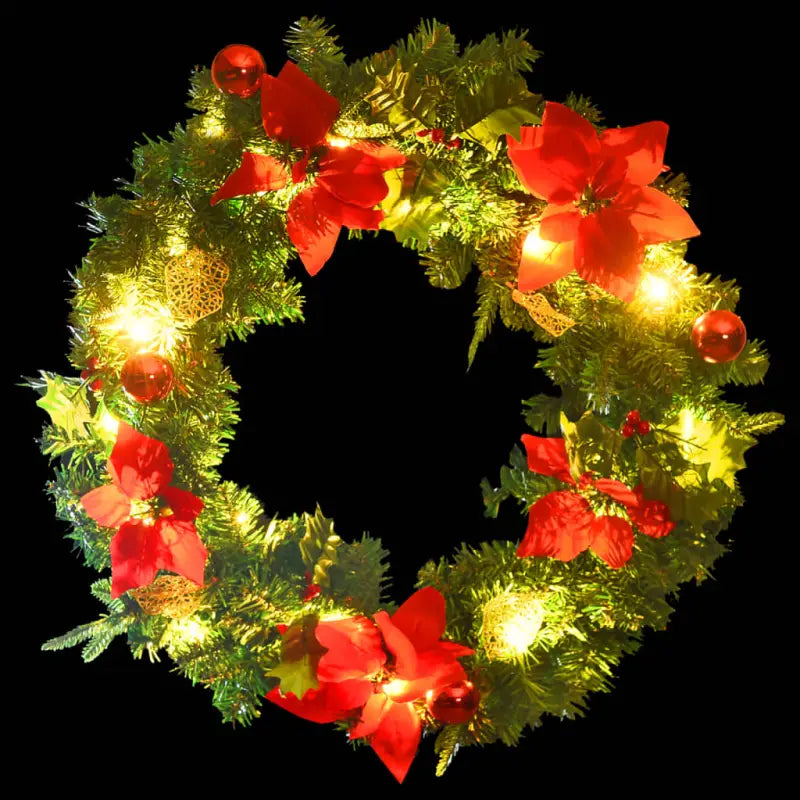Kerstkrans voor binnen en buiten met feestelijke verlichting - Kerstverlichting