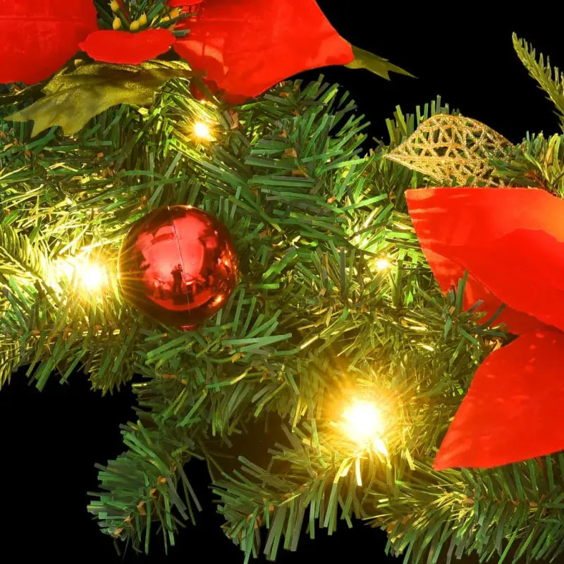 Kerstkrans voor binnen en buiten met feestelijke verlichting - Kerstverlichting