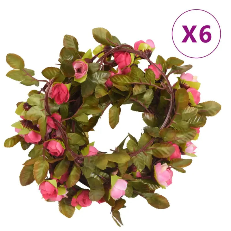 Kerstslingers met bloemen voor een romantische sfeer - Rozen - Kransen en slingers