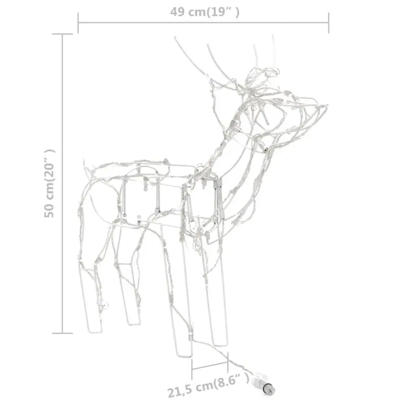 Kerstverlichting met drie rendieren en LED’s voor buitendecoratie - Kerstverlichting