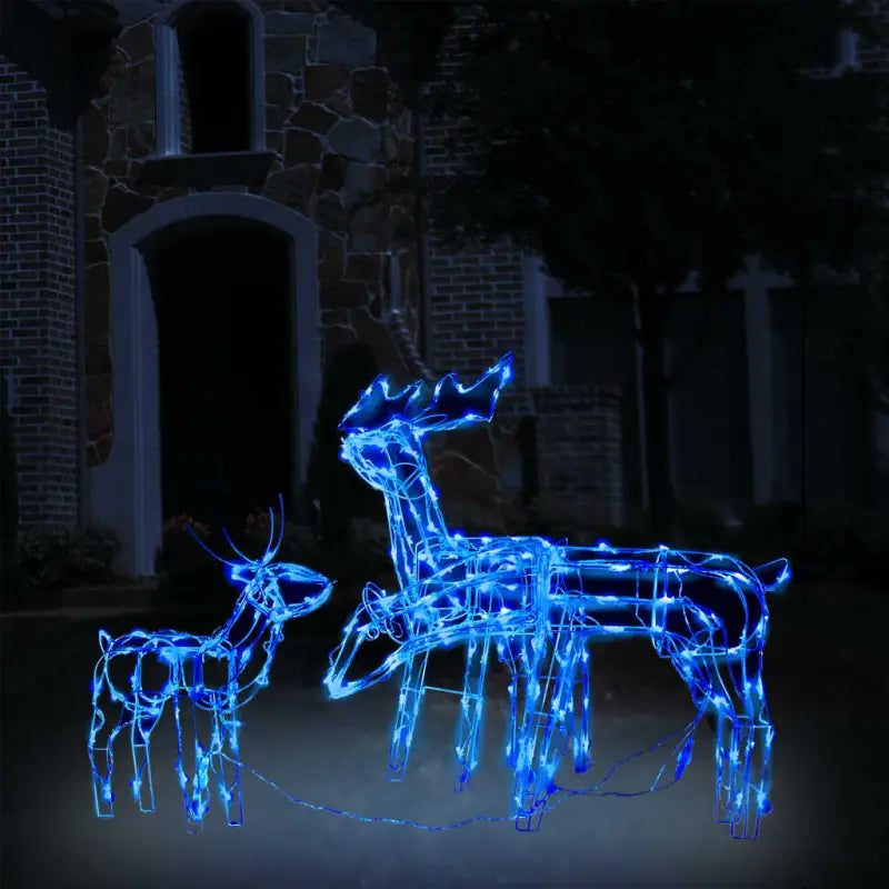 Kerstverlichting met drie rendieren en LED’s voor buitendecoratie - Blauw / 1 - Kerstverlichting