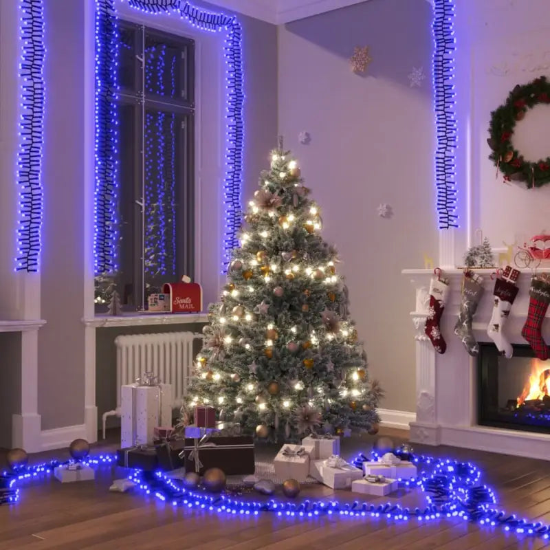 Kerstverlichting met een totale lengte van 11 meter en 1000 LED’s - Blauw en donkergroen / 17 m / 1 - Kerstverlichting