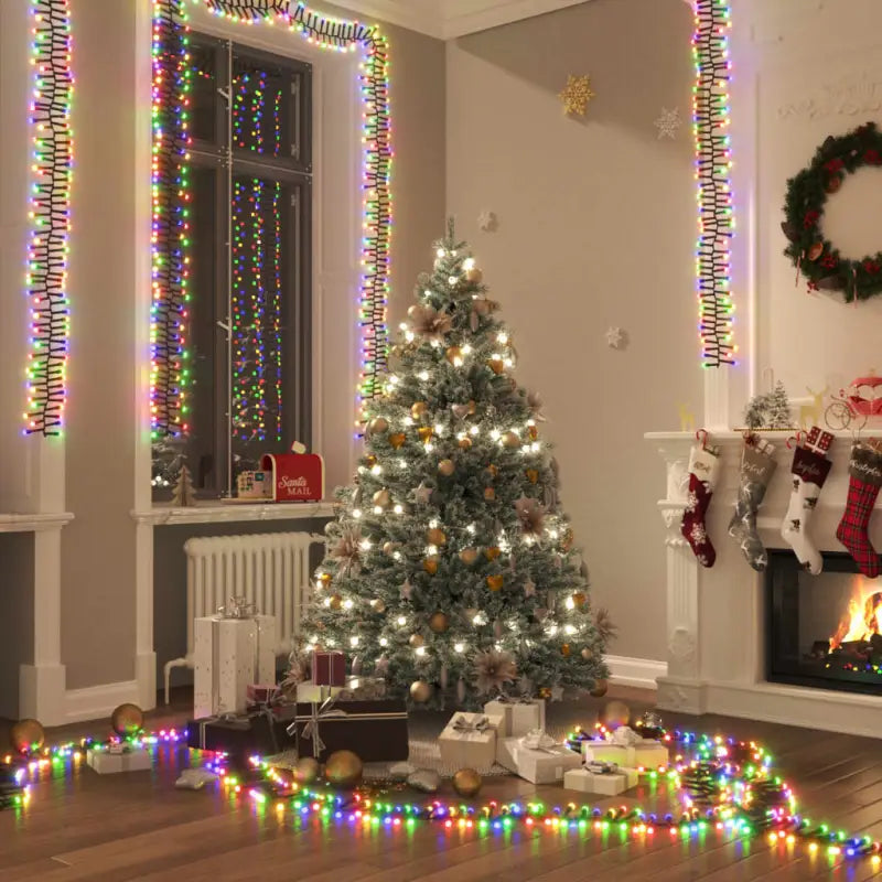 Kerstverlichting met een totale lengte van 11 meter en 1000 LED’s - Meerkleurig en donkergroen / 23 m / 1