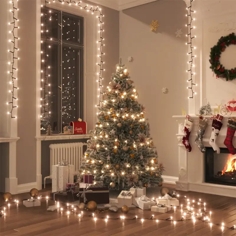 Kerstverlichting met een totale lengte van 13 meter en 400 LED’s - Warmwit en donkergroen / 45 m / 1 - Kerstverlichting