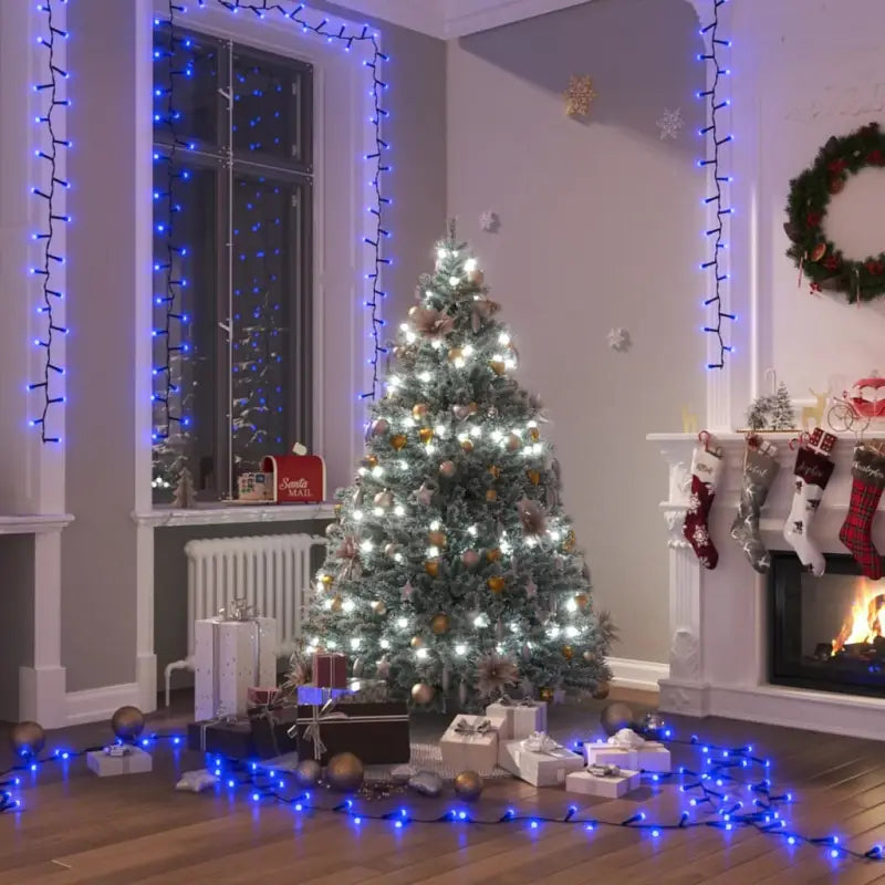 Kerstverlichting met een totale lengte van 13 meter en 400 LED’s - Blauw en donkergroen / 25 m / 1 - Kerstverlichting