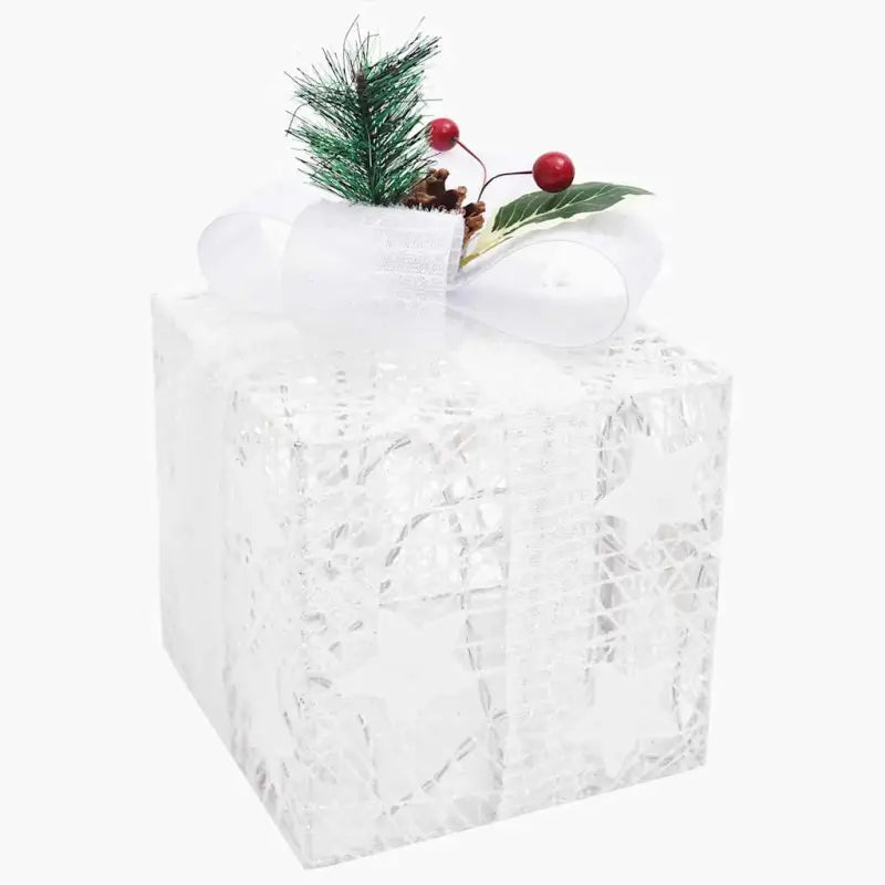 Kerstverlichting met glanzende stof Geschenkschalen voor feestdagen - Kerstverlichting