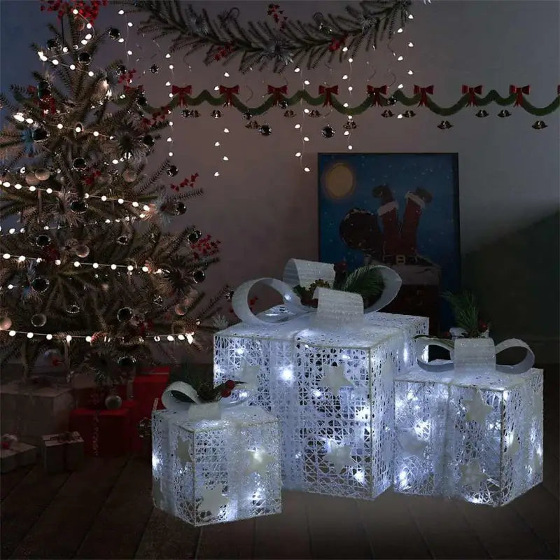 Kerstverlichting met glanzende stof Geschenkschalen voor feestdagen - Kerstverlichting