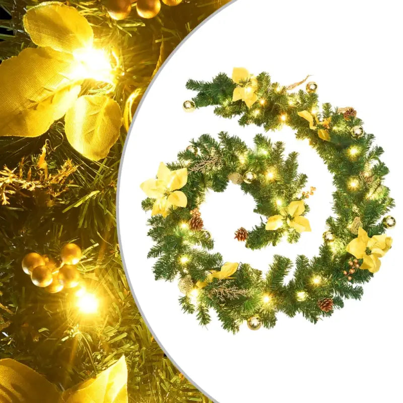 Kerstverlichting met gouden slinger voor binnen en buiten - Kerstverlichting