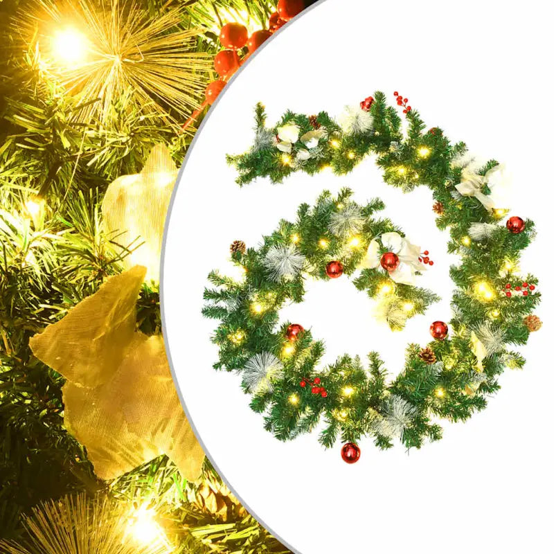 Kerstverlichting met gouden slinger voor binnen en buiten - Groen & wit / 1 - Kerstverlichting