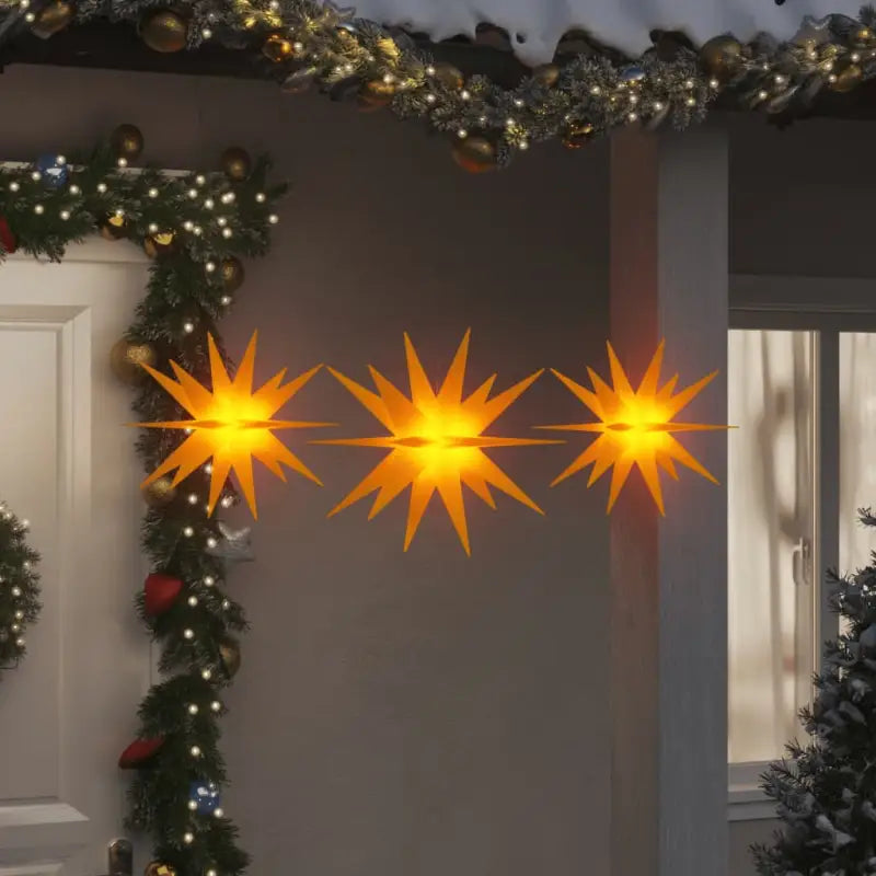 Kerstverlichting met grote en kleine sterren voor E14 spanning - Geel / 1 - Kerstverlichting