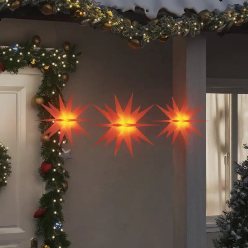 Kerstverlichting met grote en kleine sterren voor E14 spanning - Rood / 1 - Kerstverlichting